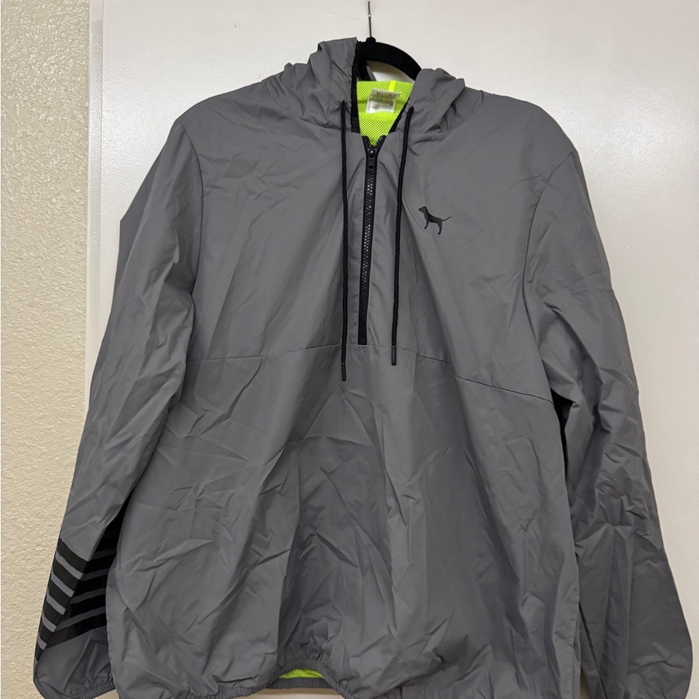 PINK Victoria's Secret women’s  Gray Windbreaker size medium